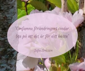 Omfamna livets förändringar, lita på att det är för ditt bästa